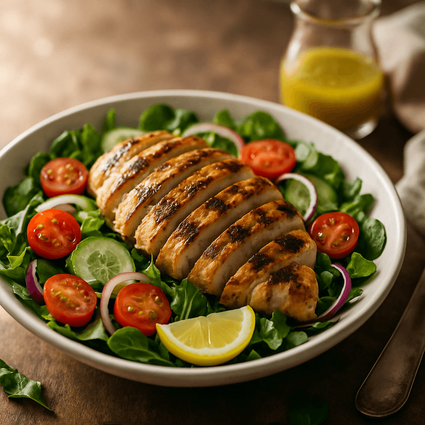 Zesty Grilled Chicken Salad with Lemon Vinaigrette