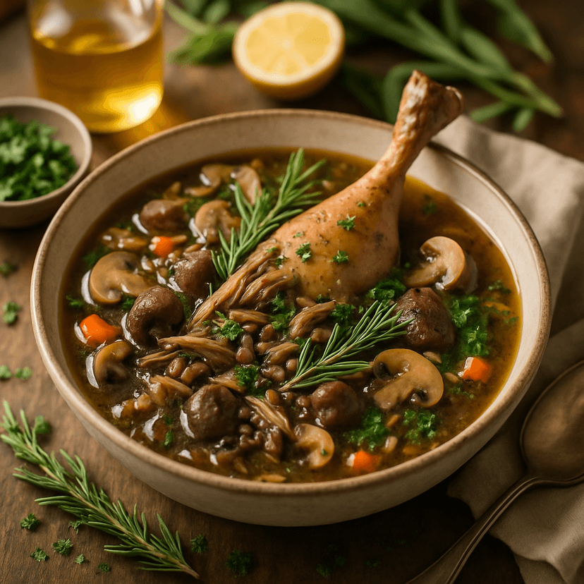 Hearty Duck and Wild Rice Soup