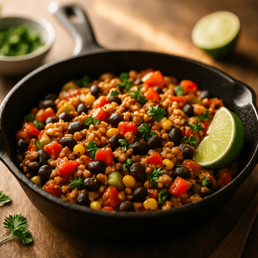 Protein-Packed Turkey Taco Skillet