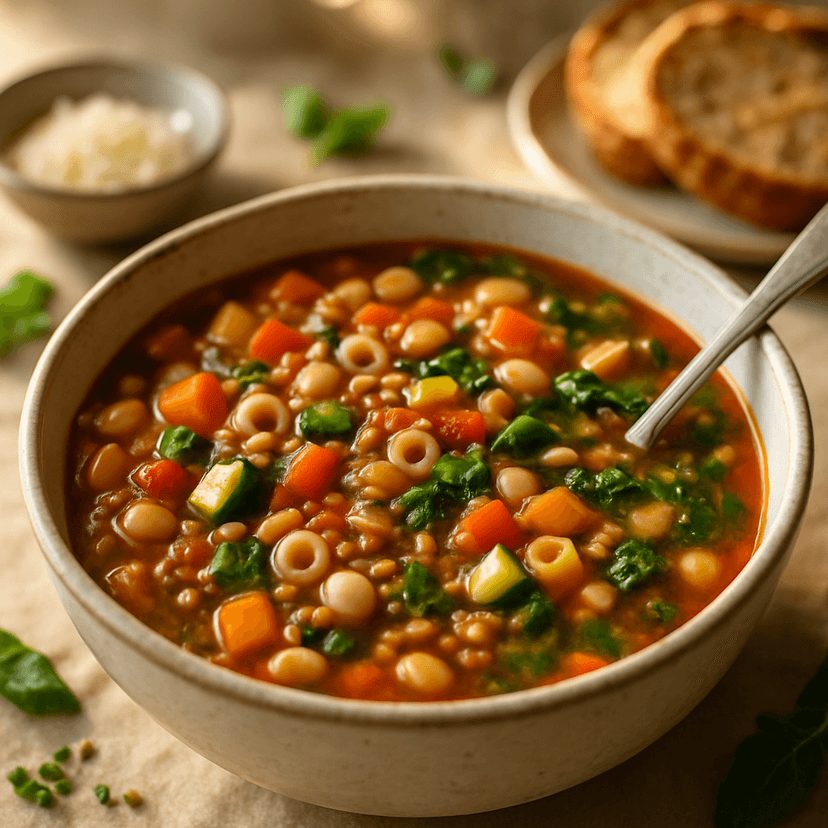 Hearty Protein-Packed Crockpot Minestrone