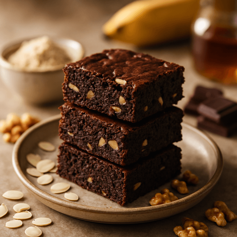 Rich Almond Dark Chocolate Brownies