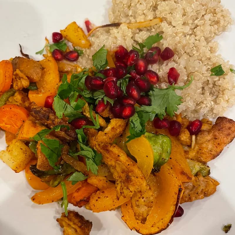 Tropical Veggie Medley with Soy Curls