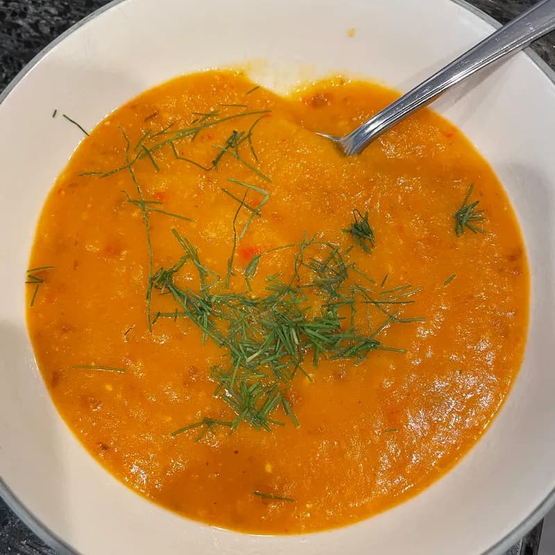 Roasted Red Pepper and Potato Soup