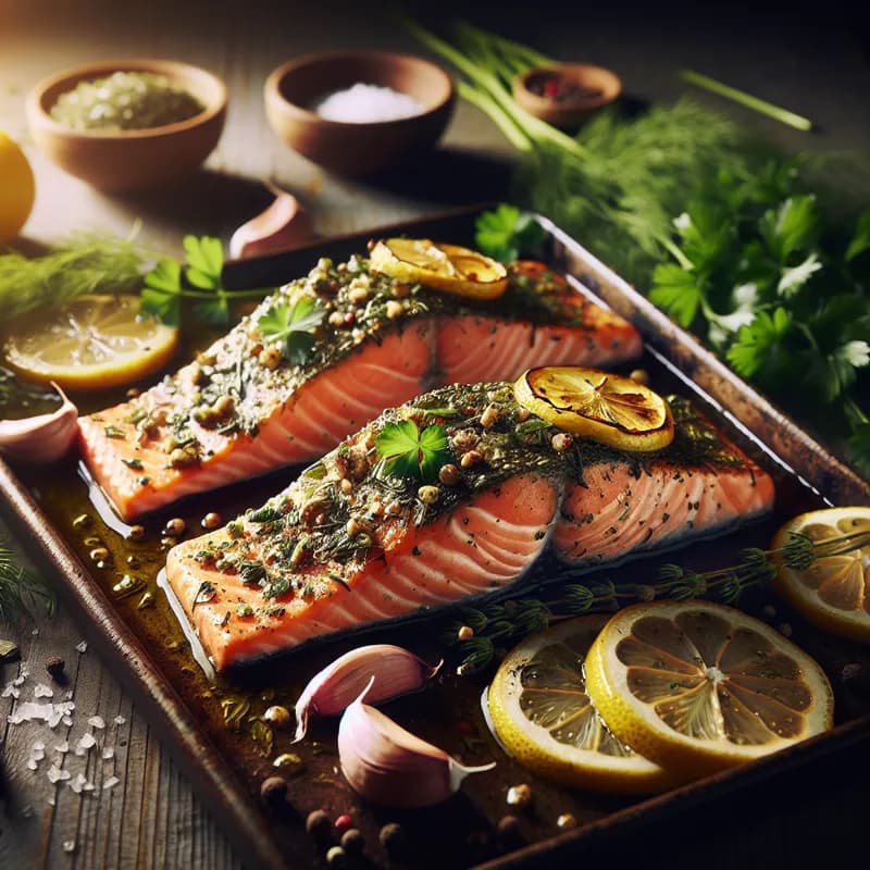 Zesty Lemon and Herb Roasted Salmon