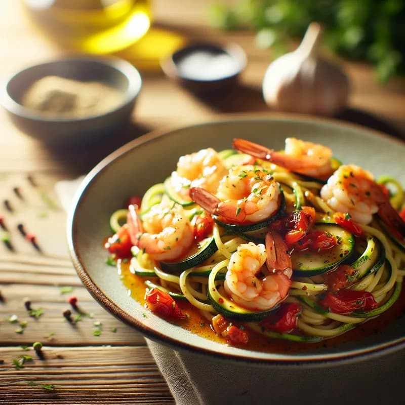 Savory Shrimp Zoodle Linguine