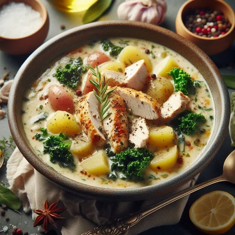 Creamy Herb Chicken and Potato Soup