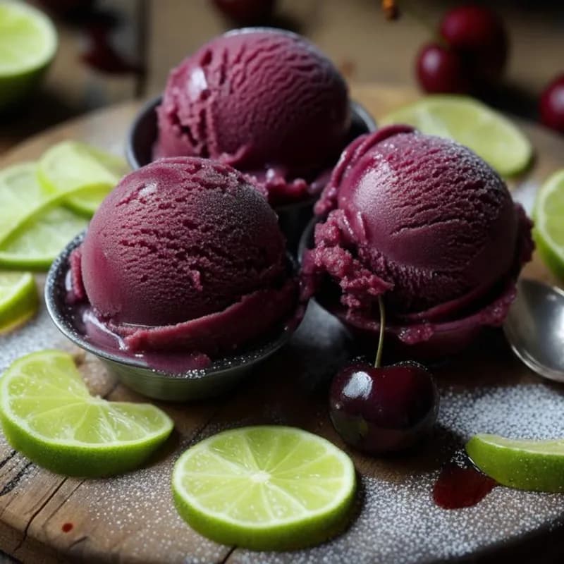 Cherry Lime Zest Sorbet