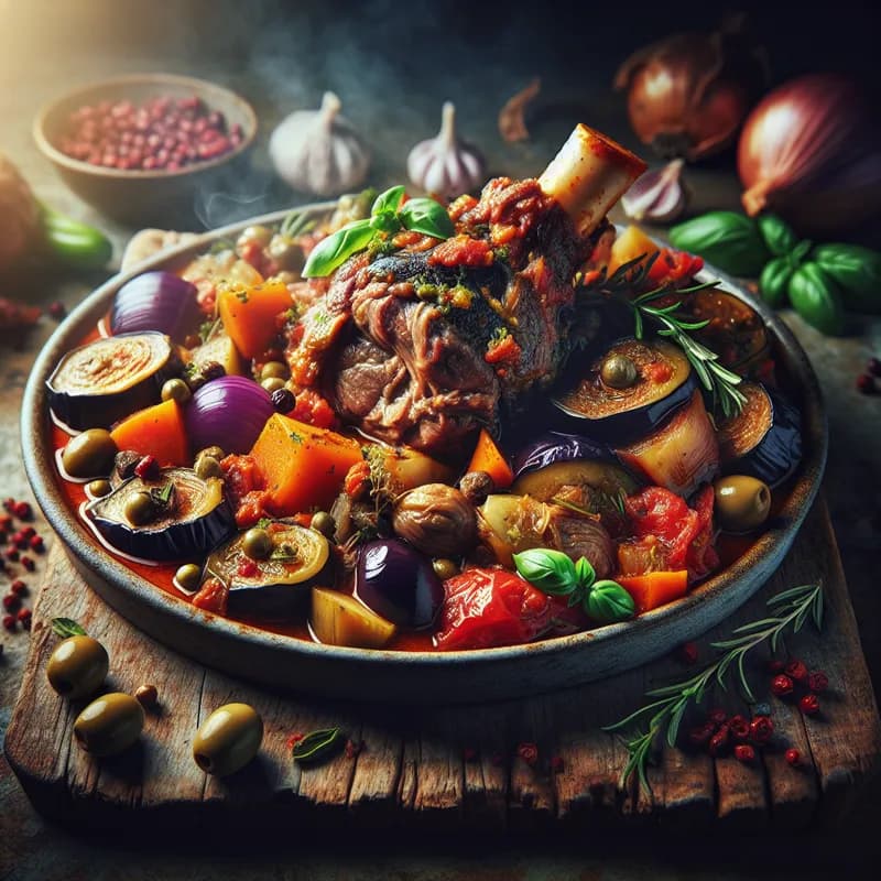 Lamb Shank and Eggplant Stew