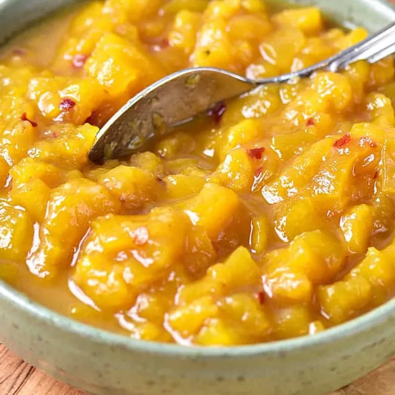 Spicy Mango Chutney (small batch servings 18-30 [30g-50g]; 1hr15/1hr30 min)