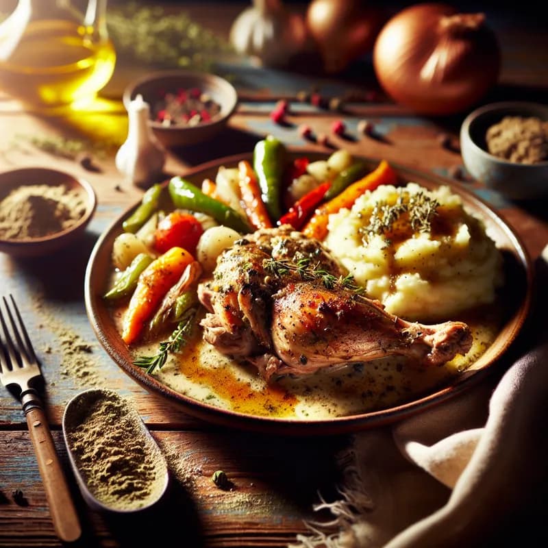 Savory Herb-Crusted Rabbit