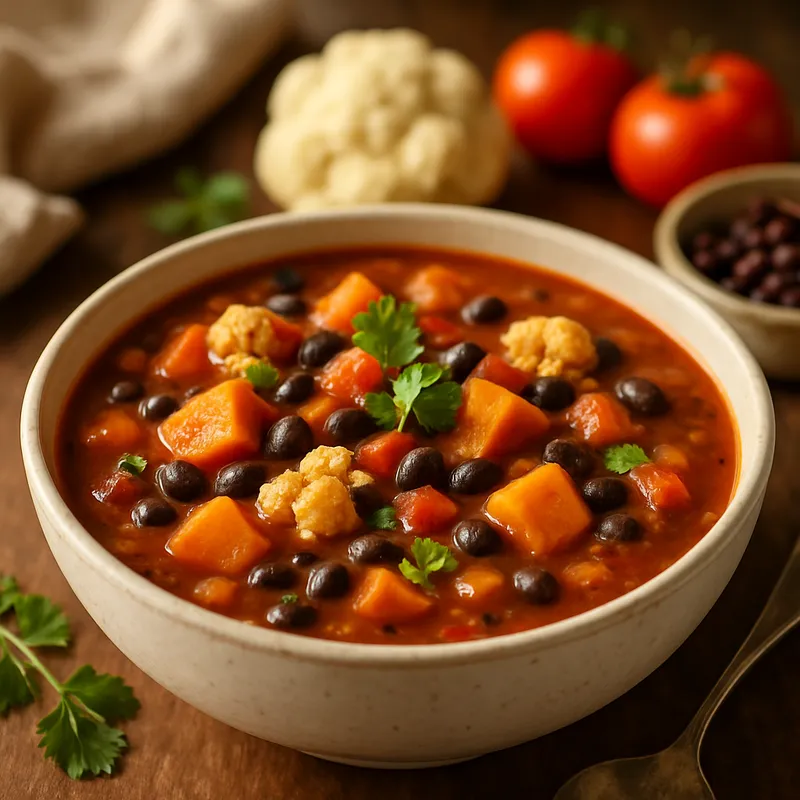 Wholesome Sweet Potato & Black Bean Soup