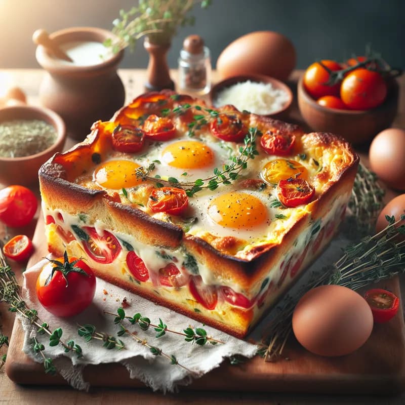 Savory Tomato and Herb Strata