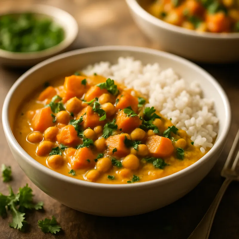 Hearty Vegan Sweet Potato Coconut Curry