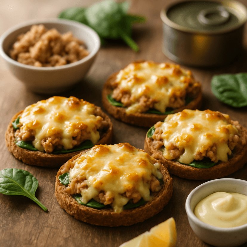 Cheesy Tuna Mini Pizzas