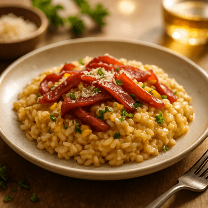 Zesty Soy-Ginger Cecina Risotto