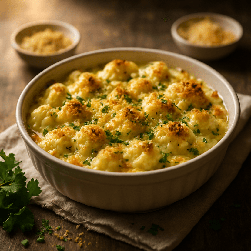 Cheesy Cauliflower Bake Extravaganza