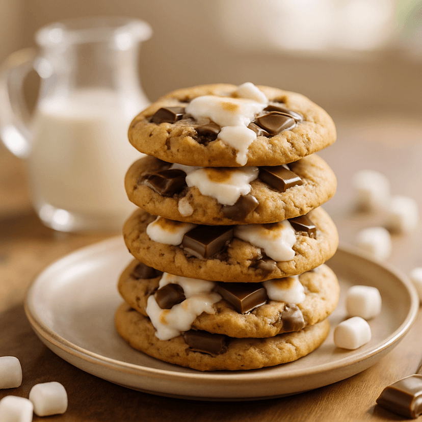 Soft S’mores Cookie Stack