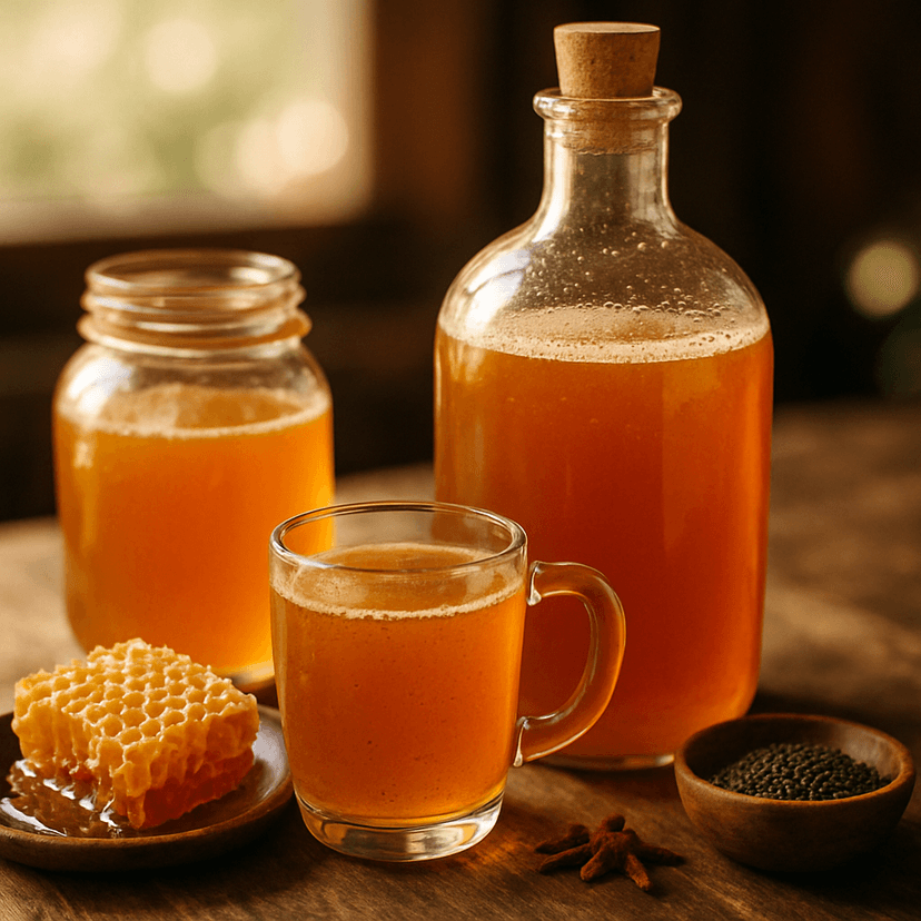 Spiced Honeycomb Mead (Fire-Brewed)