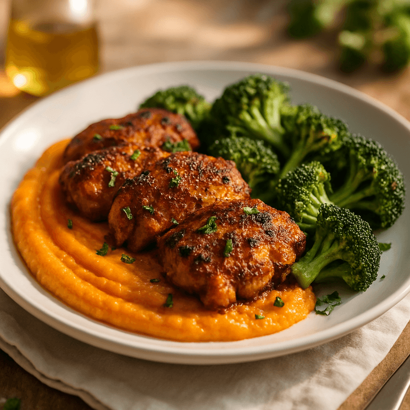 Spiced Moroccan Chicken with Carrot-Cumin Purée