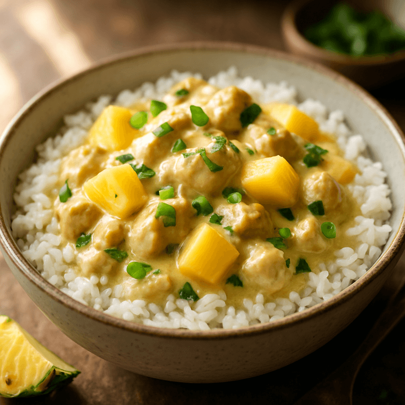 Hawaiian Pineapple Coconut Chicken Bowl