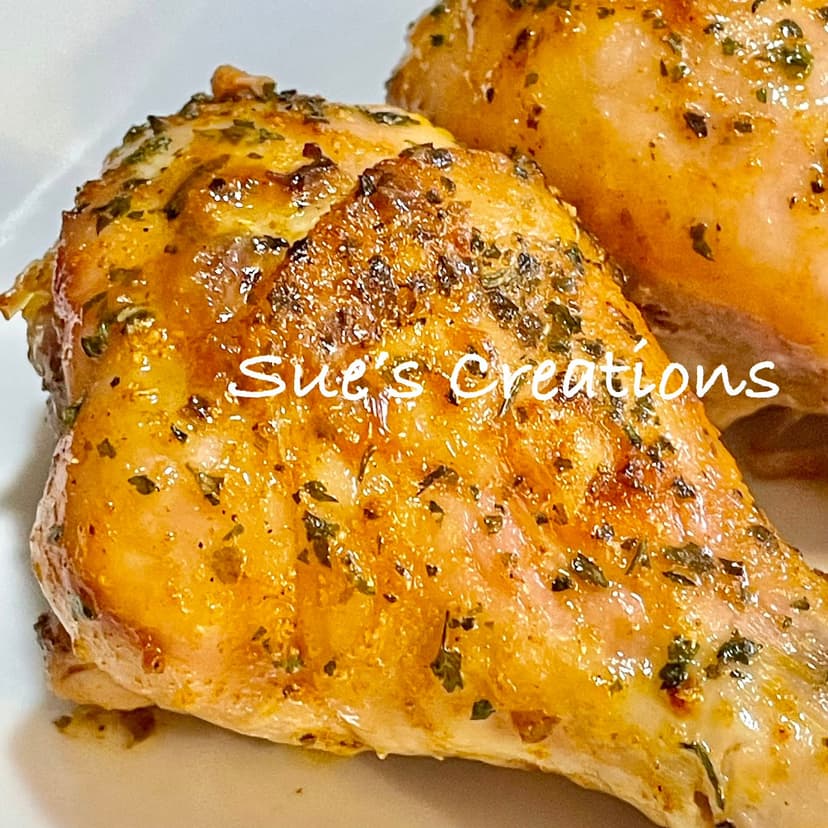 Herb-Seasoned Oven Baked Chicken Hens