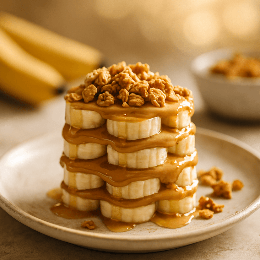 Peanut Butter Banana Crunch Stack