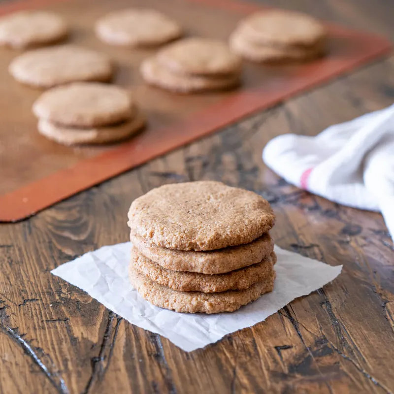 Crispy Almond Butter Vegan Cookies