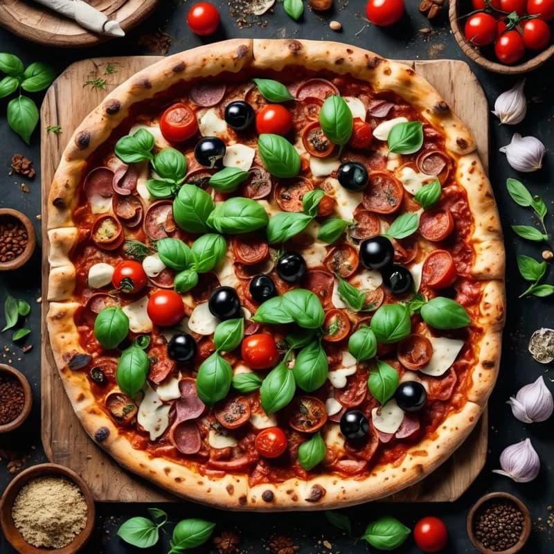 Rustic Roman-Style Pizza Al Taglio