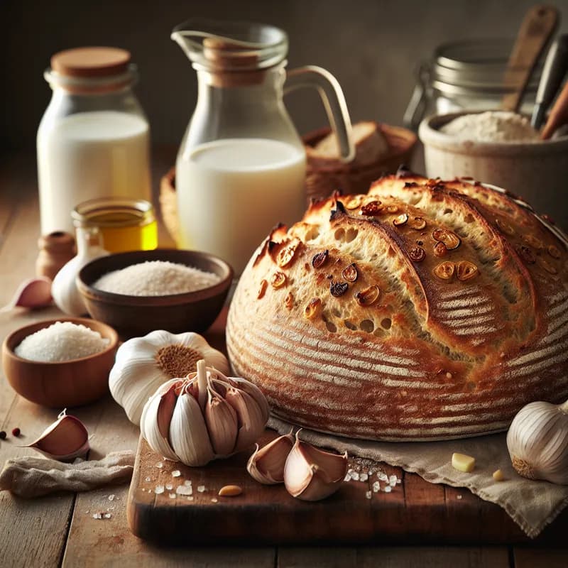 Savory Salt Rising Bread with Roasted Garlic